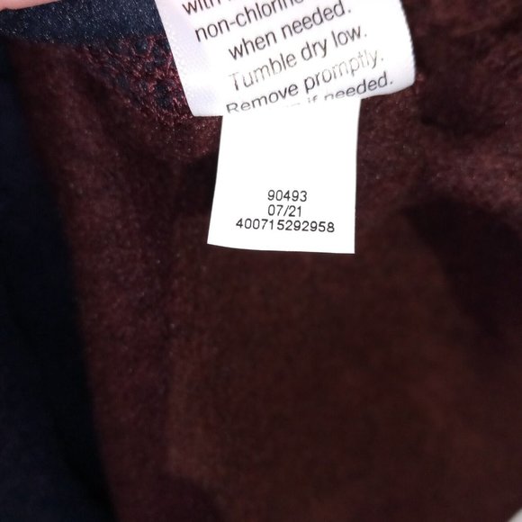 Men's XXL Plum/Navy SuperSoft Fleece Sweater/Top  NWT  Snap Collar  MS13K403RB - Picture 10 of 11
